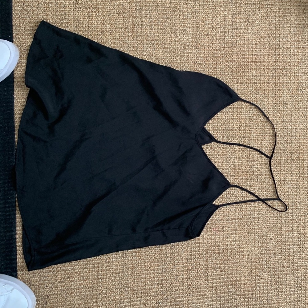 Black silky tank